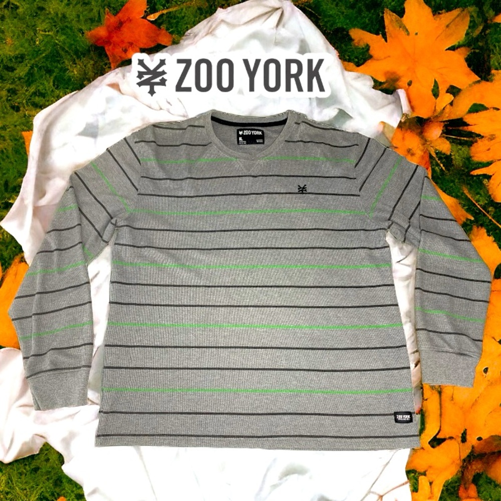 ZOO YORK Men’s long sleeve stripped shirt- XLarge